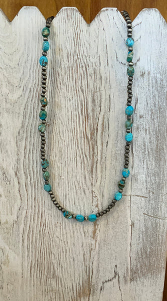 Turquoise Bead Gemstone Necklace