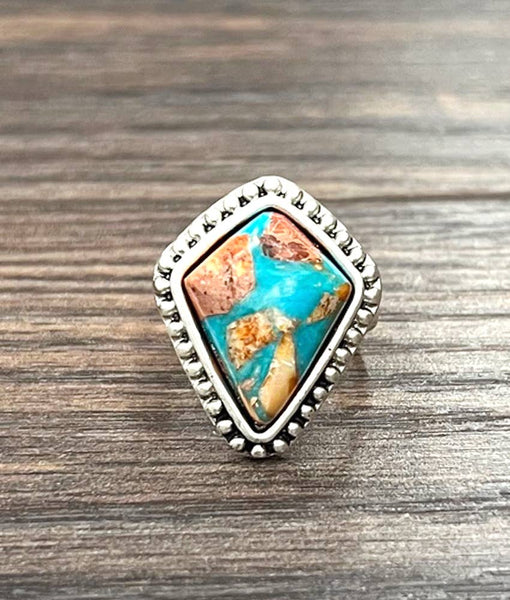 Arrowhead Gemstone Adjustable Ring