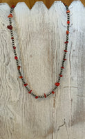 Navajo Bead Coral Necklace