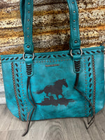 MW Horse Turquoise Tote