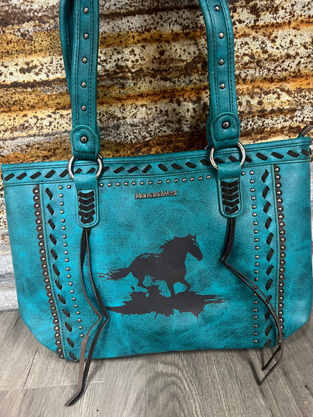 MW Horse Turquoise Tote