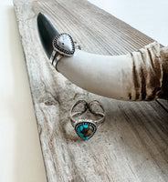 Western Teardrop Stone Adjustable Ring 