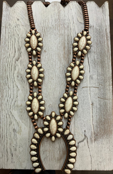 Rustic Squash Blossom Necklace