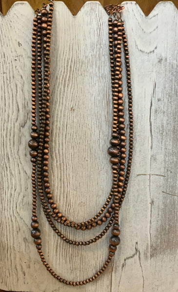 Copper Navajo Bead Necklace