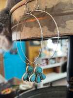 Navajo Turquoise Hoop Earrings