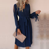 Navy Long Sleeve Dress