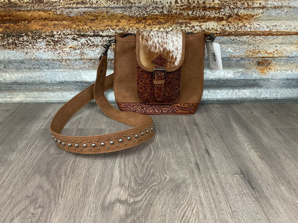 TR Cowhide Tooled Concealed Carry Crossbody