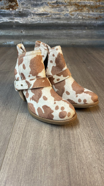 Cow Print Booties