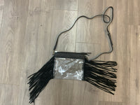 Montana West Fringe Stadium Clear Crossbody Bag