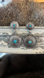 Navajo Concho Dangling Earrings