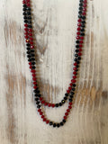 Crystal 60 inch bead necklace