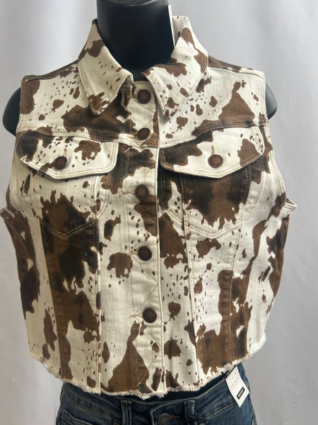 Cow Print Vest