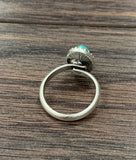 Small Round Adjustable Turquoise Ring