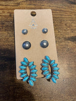 Three Set Turquoise Earrings