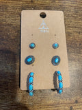 Three Set Turquoise Earrings