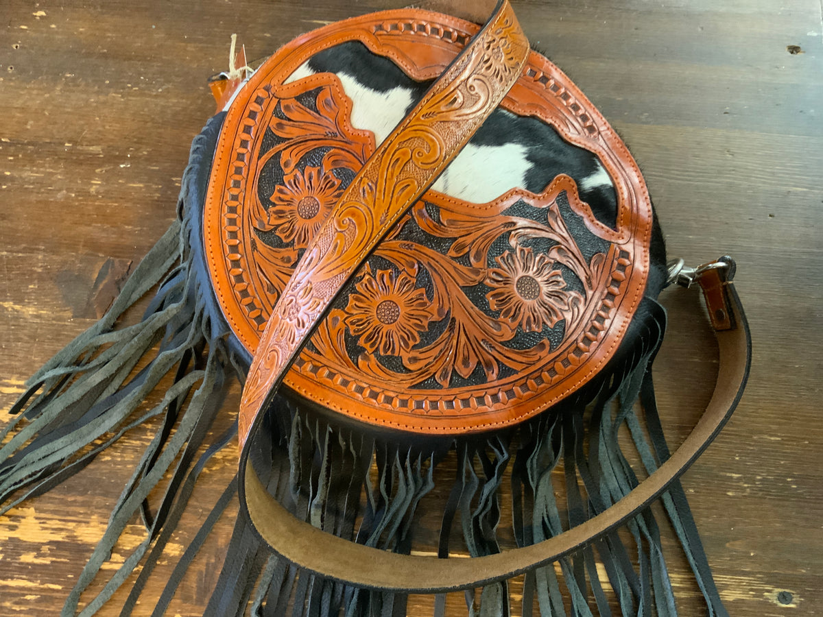 Canteen W/Fringe Hide and Leather Purse – Western Charm Boutique