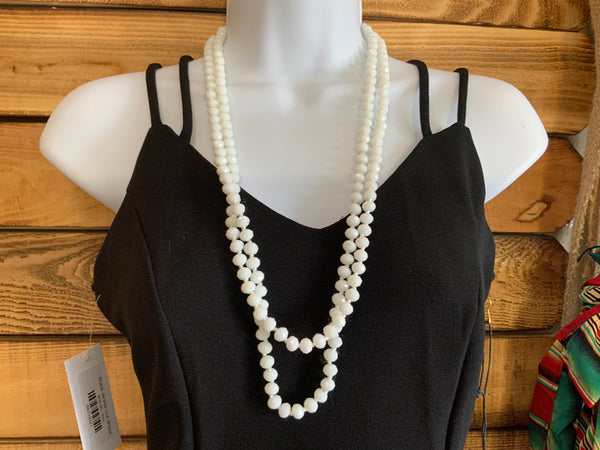 60 inch crystal store beaded necklace